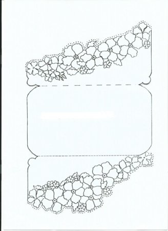 Кружевной трафарет для открытки