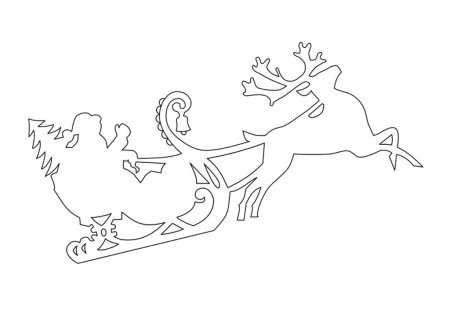 Трафареты на окна новогодние