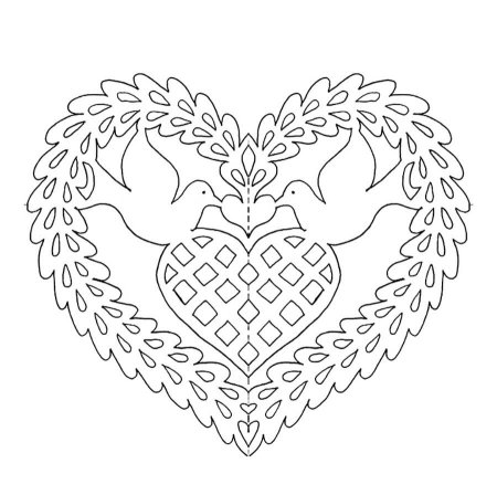 Ажурные сердечки для вырезания