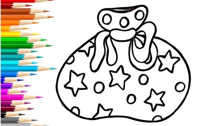 Мешок с подарками раскраска