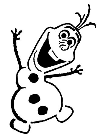 Снеговик Олаф раскраска