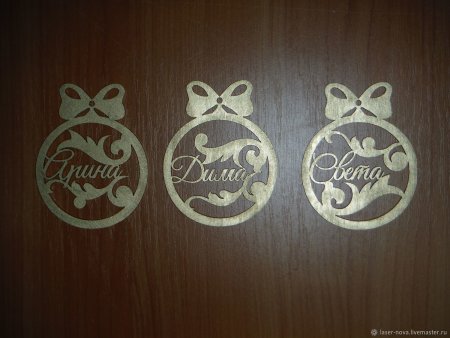 Игрушки именные из дерева