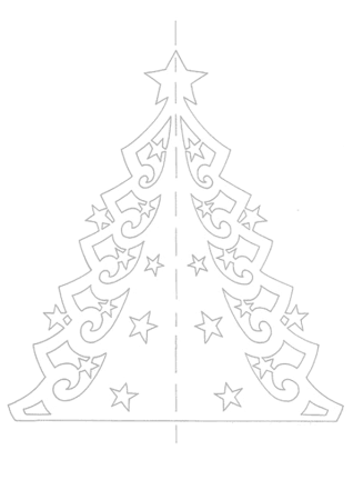 Вытынанка елка