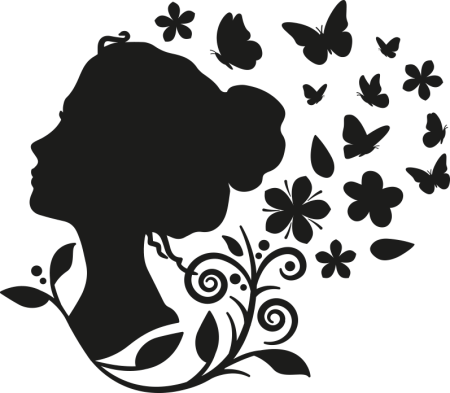 Трафарет девушки