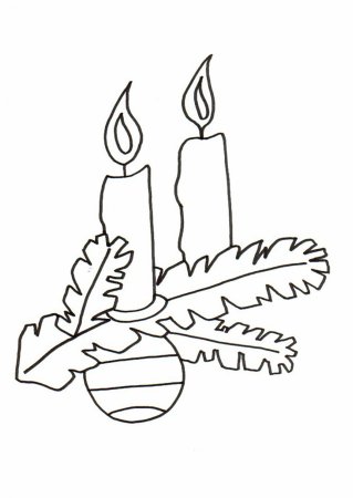 Новогодний венок раскраска