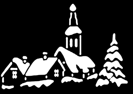 Трафарет города для вырезания