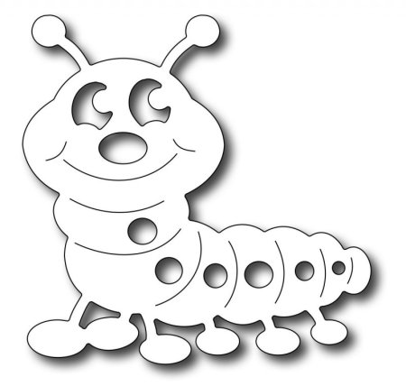 Трафарет гусеницы для вырезания