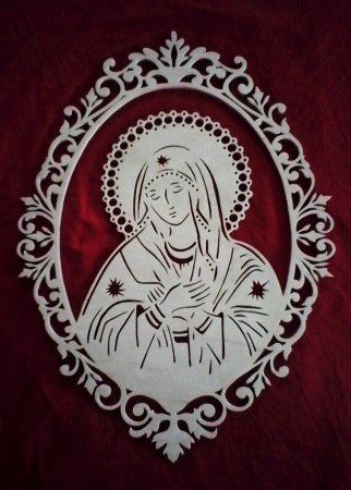 Прорезная резьба по дереву иконы