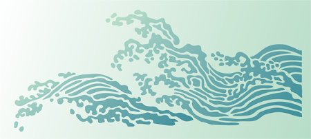Трафареты для декора волны