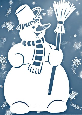 Снеговики для украшения окон