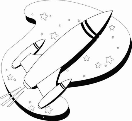 Ракета контурное изображение