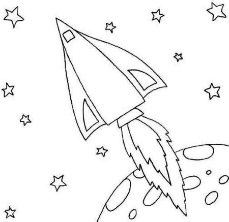 Раскраски космос для детей 3-4 лет