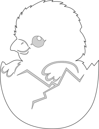 Трафарет цыпленка для вырезания