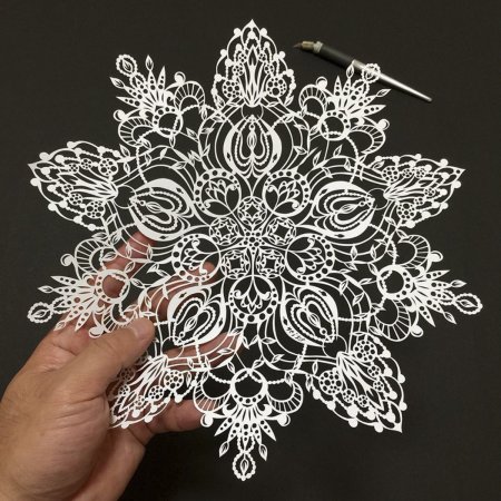 Ажурное вырезание из бумаги схемы