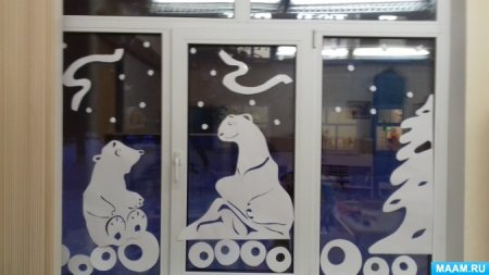 Новогоднее украшение окон Умка