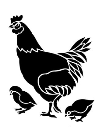 Курочка на Пасху раскраска