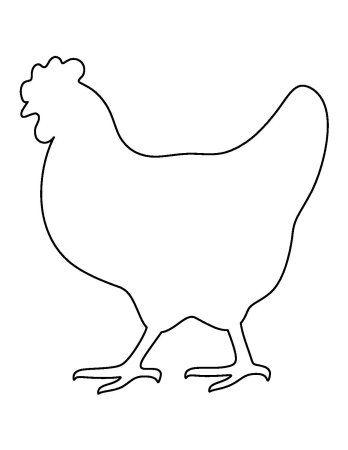 Силуэт курицы для детей