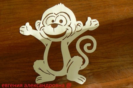 Трафарет обезьянки для вырезания