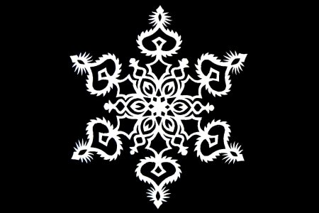 Снежинка трафарет для вырезания