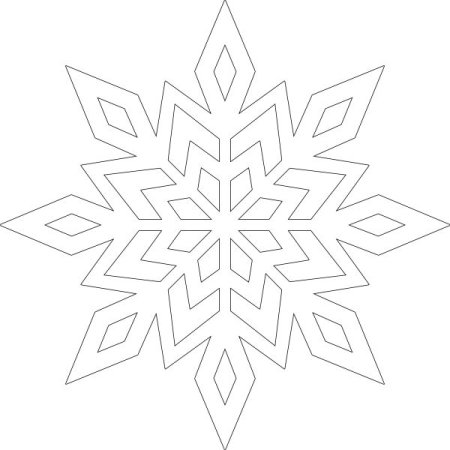 Трафарет "снежинки"