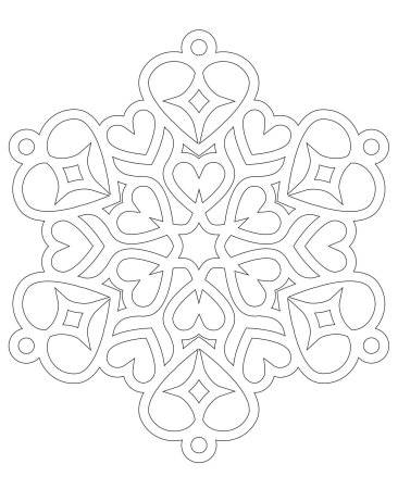 Снежинка раскраска