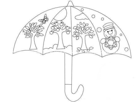 Вытынанка осенний зонт (44 фото)
