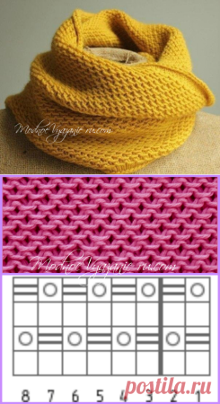Узор для снуда спицами