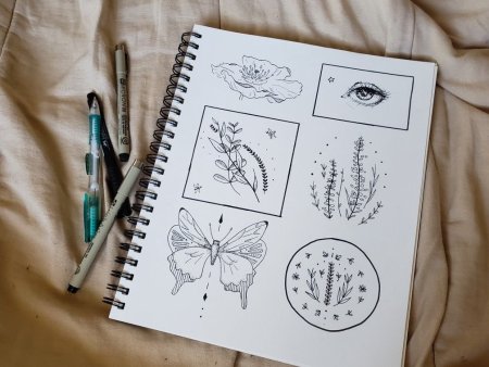Лёгкие рисунки для скейч бука