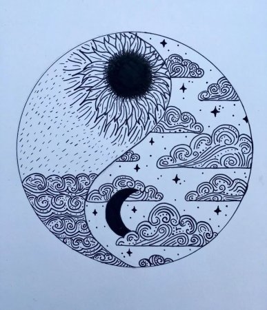 Рисование гелиевой ручкой