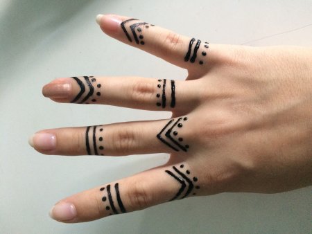 Лёгкие тату на ппальчах
