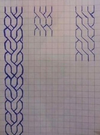 Узоры в тетради легкие