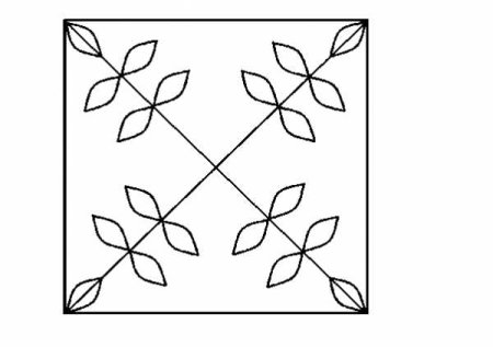 Узор в квадрате для рисования