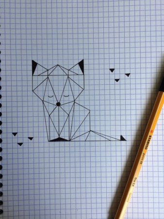 Рисунки на листочке в клеточку