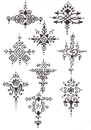 Узоры для рисования хной