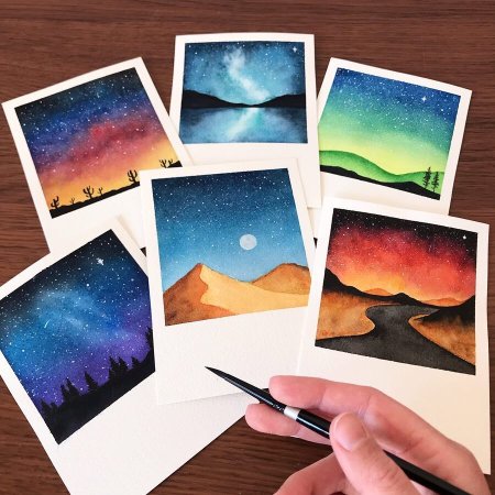Рисунки акварелью лёгкие