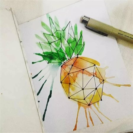 Космос акварельными карандашами