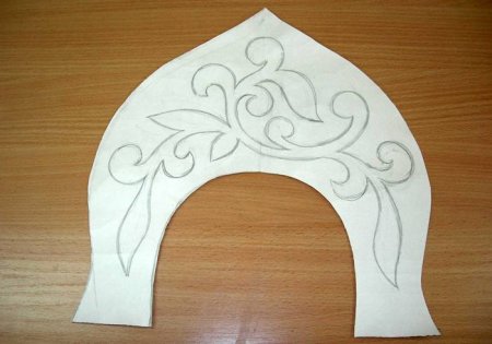 Кокошник Снегурочки шаблон