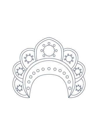 Кокошник макет