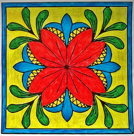 Орнамент простой цветной