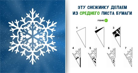Красивые снежинки из бумаги