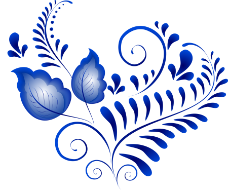 Гжель орнаментальная роспись