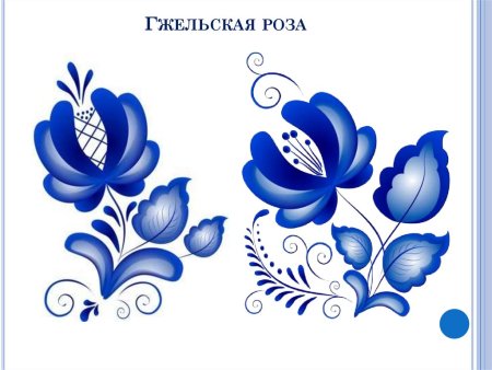 Элементы гжельской росписи Гжель