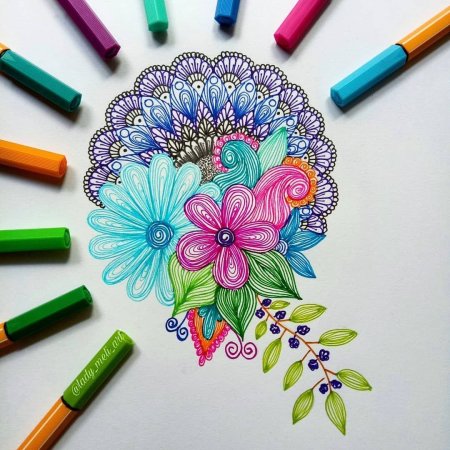 Рисунки фломастерами легкие