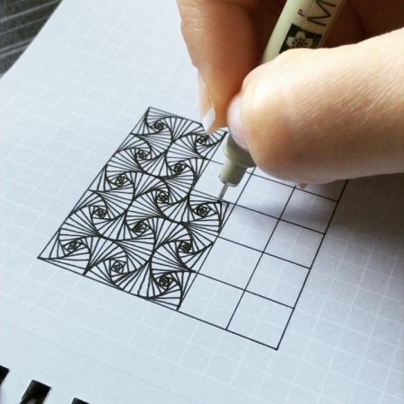 Зентангл подсолнух