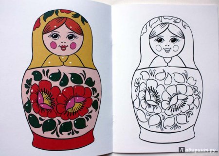 Рисование русской матрешки