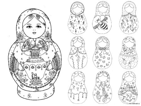 Рисование матрешки