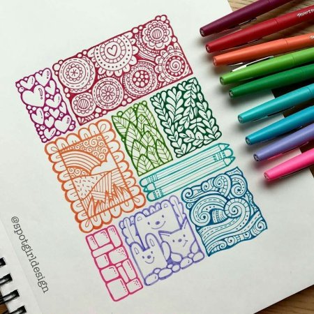 Zentangle patterns Step by Step