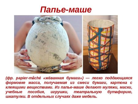 Процесс изготовления тарелки папье маше в схеме