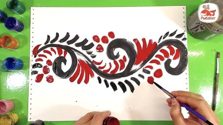 Простые узоры красками