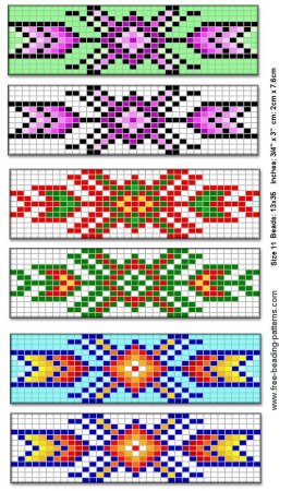 Схемы плетения из бисера фенечки на станке